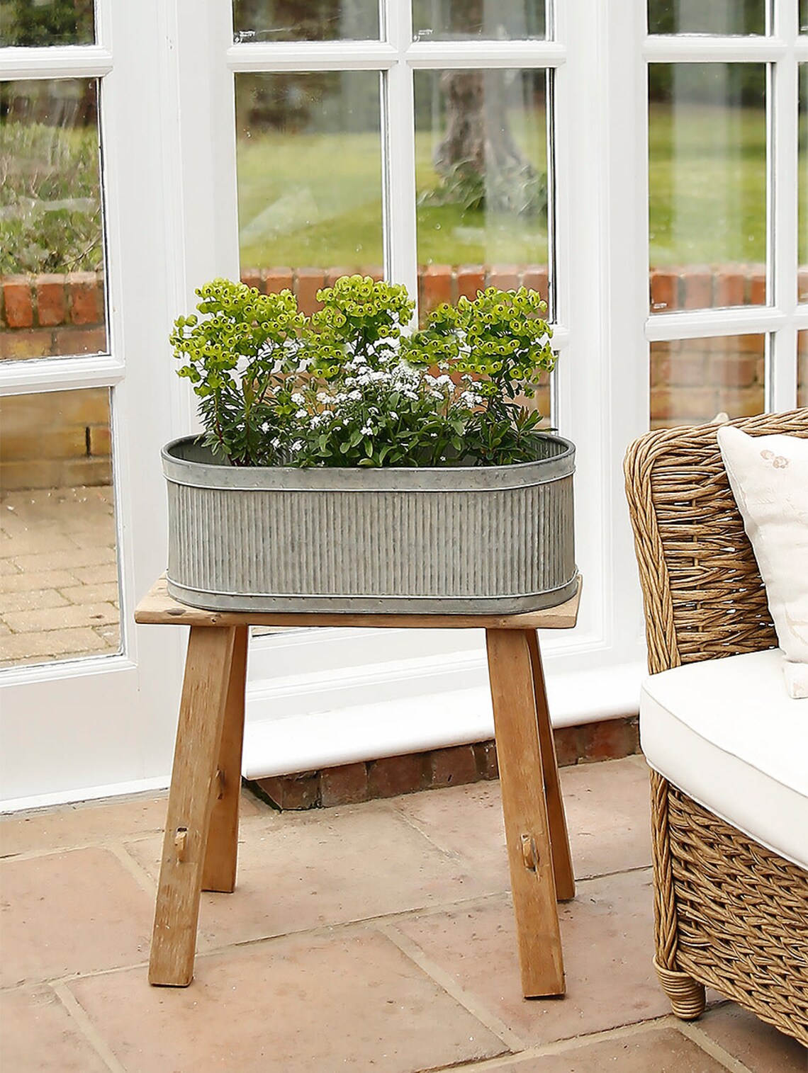 Oval Ribbed Garden Planter