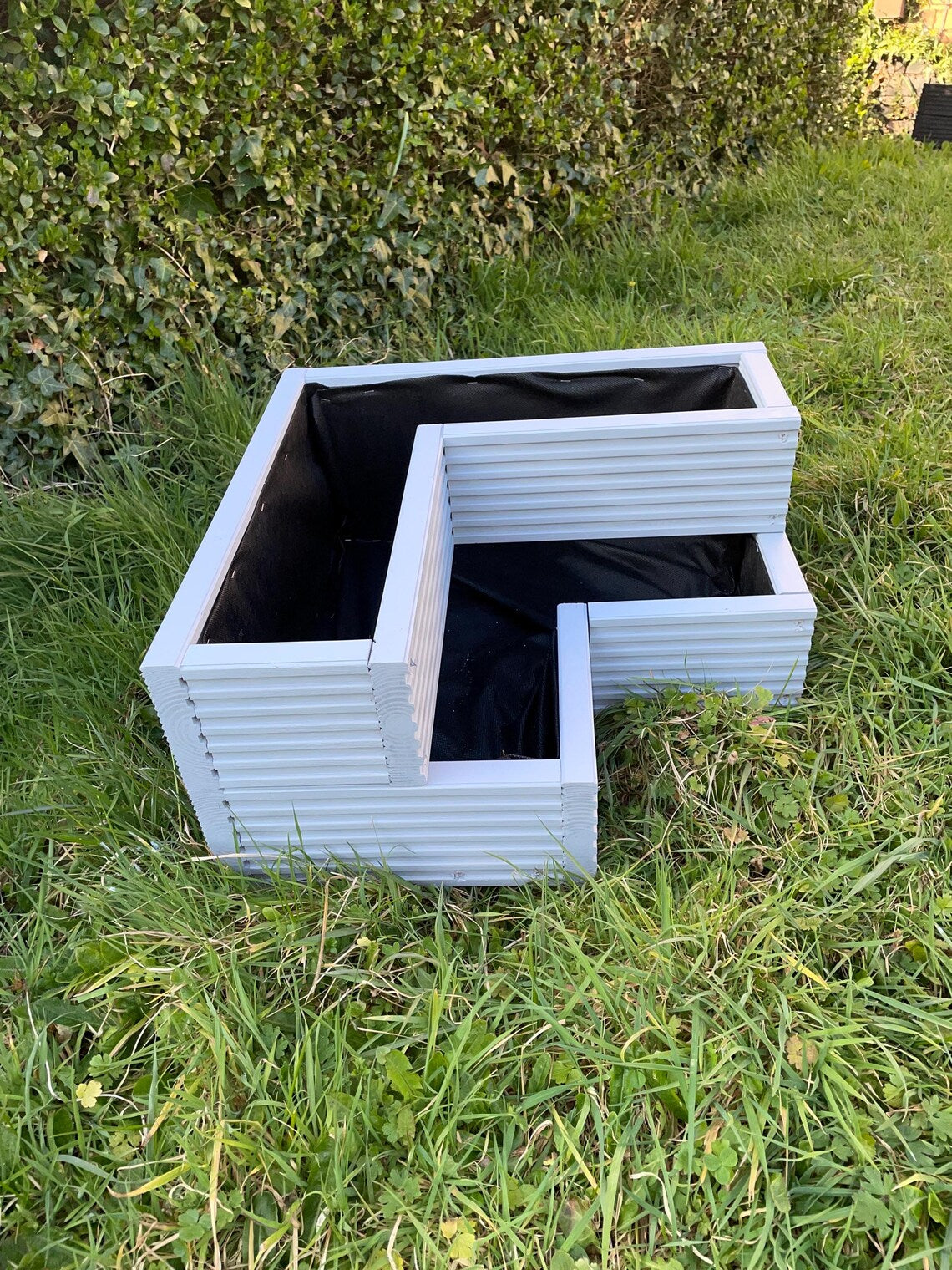 Corner Planter- 2 Tiered Decking Style Flower Bed